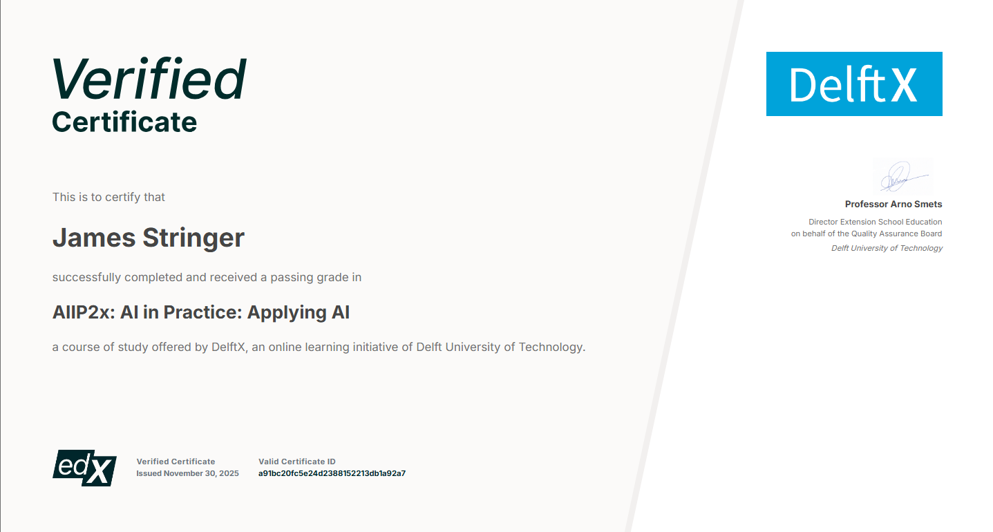AI in Practice Certificate - DelftX